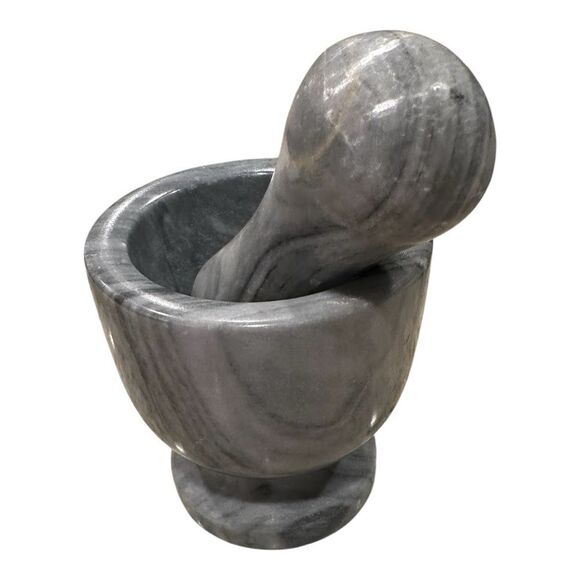 Marble Mortar and Pestle Gray - Picture 3 of 10